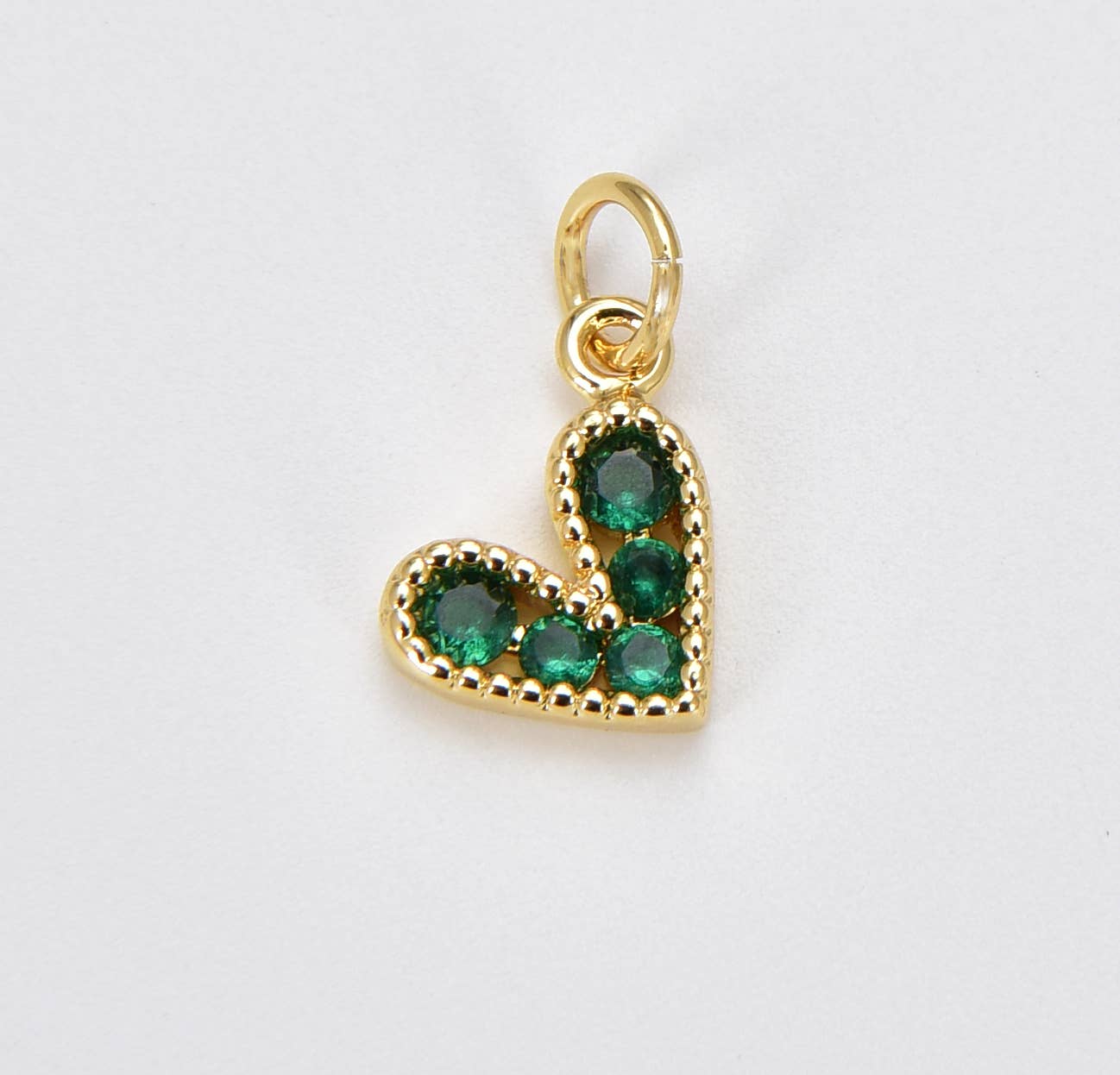 Micro Pave Tiny Heart Charm Pendant