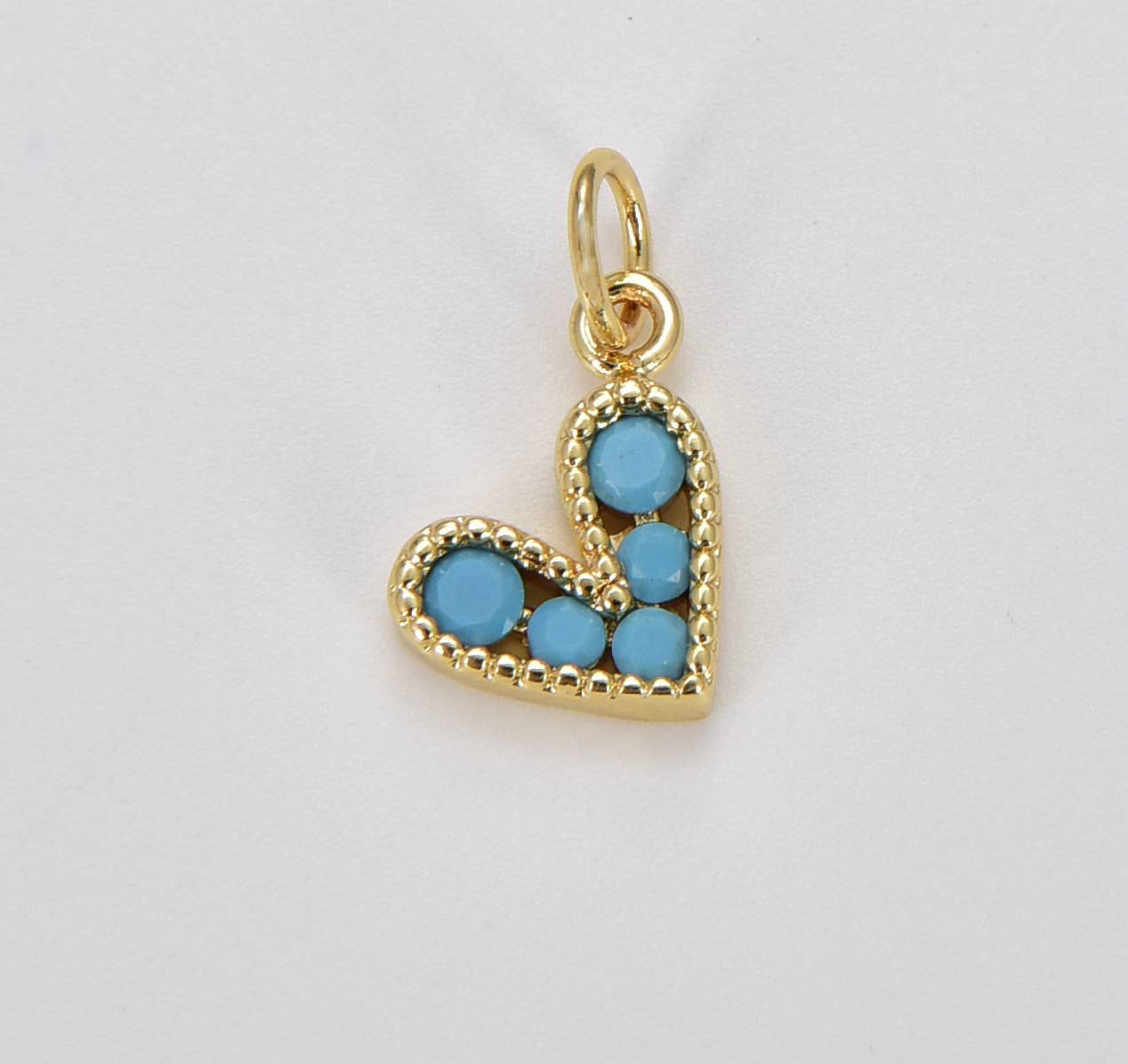 Micro Pave Tiny Heart Charm Pendant